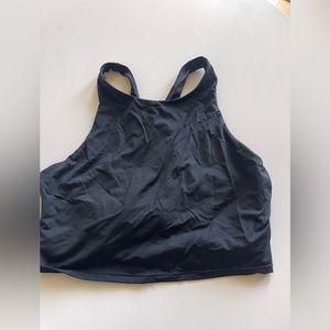 Athleta Conscious Crop Bikini D-DD Top Black